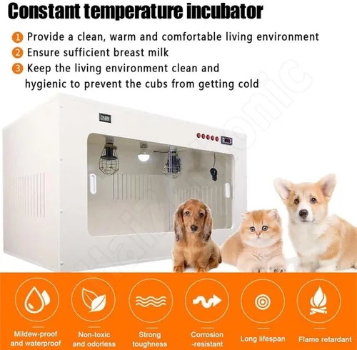 Miniatura 3 de Compact Brooder Nursery,Portable Insulated Puppy Incubator,with Heating & Fan,for Safe Transport and Home Care of Newborn Dogs, Cats,and Other Small