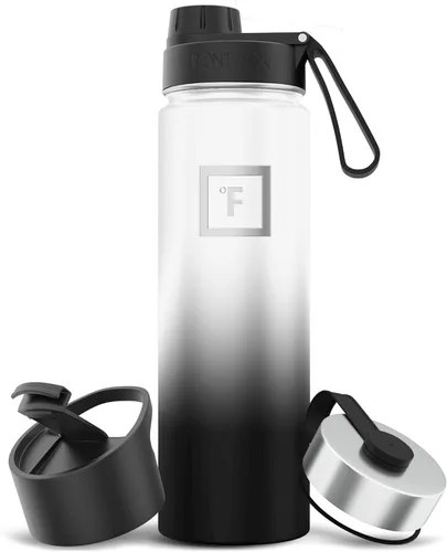 Miniatura 132 de IRON °FLASK Frasco de hidratación para acampar y senderismo con pajilla, botella de agua deportiva de acero inoxidable con aislamiento de boca