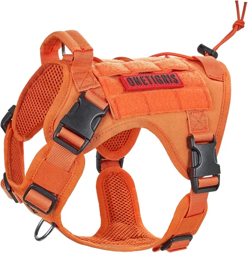 Miniatura 32 de Arnés táctico para perro, arnés de cuerpo completo para perro con mango, chaleco resistente para perro para senderismo, entrenamiento, perros