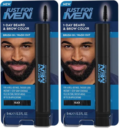 Miniatura 16 de Just for Men Color de barba y cejas de 1 día, color temporal para barba y cejas, para un aspecto más completo y bien definido, hasta 30 Marrón claro