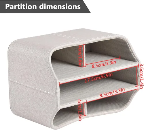 Miniatura 8 de Soporte de cuero para control remoto giratorio de 360 grados, organizador giratorio de escritorio para mandos a distancia de TV, bolígrafo, Beige