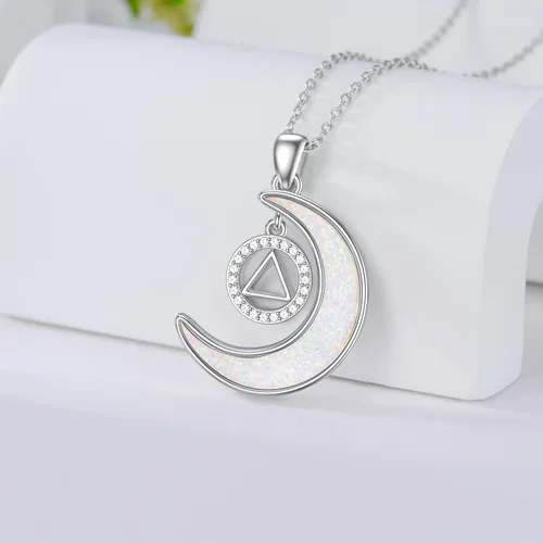 Miniatura 4 de KQF DragonflyHummingbirdHedgehogOwlSobrietyAngel Wings Necklace Sterling Silver Moon Necklace Dragonfly Gifts For Dragonfly Lovers Gifts Wife Mom