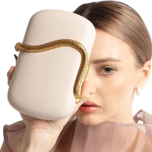 Miniatura 2 de Bolso de mano de piel sintética desmontable con cadena cruzada, bolso de noche, bolso de mano para mujer, formal, boda, fiesta, baile de graduación