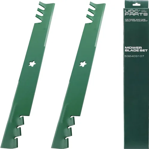 Miniatura 25 de UDC Parts GY20852 Hojas de corte de 48 pulgadas para John Deere D140 E140 S140 Z355E GX21784 GX21786 S170 E170 LA130 LA145 D160 S160 E160 E150 D155