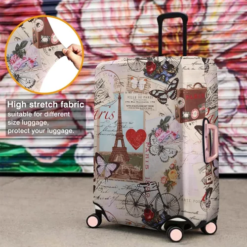 Miniatura 4 de Xidingyue France Paris Tower - Funda protectora para equipaje, diseño de torre Eiffef, funda elástica para maleta de 18242832 pulgadas, Funda