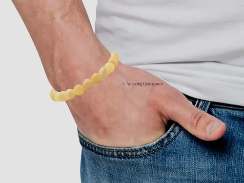 Miniatura 203 de Amazing Gemstone Pulsera de cristal para mujeres y hombres, pulsera de cristal curativo de protección, pulsera elástica con cuentas de piedras