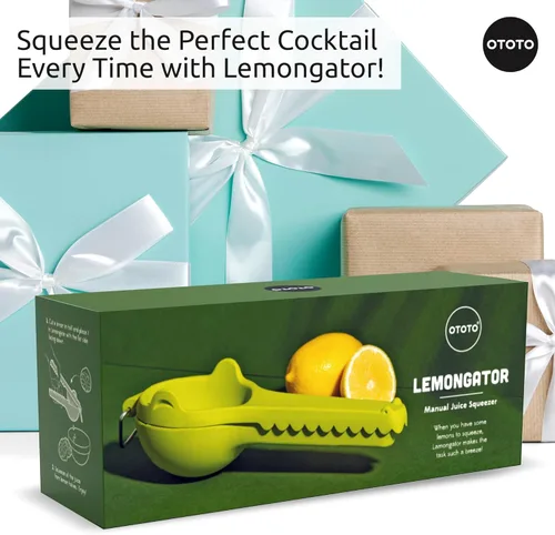 Miniatura 9 de OTOTO Lemongator Exprimidor de Limón Manual - Exprimidor de Limón Fácil de Sostener Manual para Limón, Lima, Naranjas - Libre de BPA, Apto