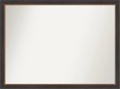 Miniatura 205 de Amanti Art Espejo de baño negro para sobre el fregadero, 23 x 23 pulgadas, espejo cuadrado negro Ashton, marco de madera tradicional mediano, se