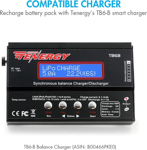 Miniatura 5 de Tenergy Paquete de 2 baterías NiMH Receiver RX con conectores Hitec 4.8V 2000mAh batería recargable de alta capacidad para receptores RC, aviones RC