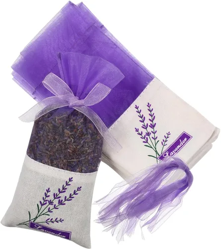 Miniatura 8 de Bolsas de bolsita de lavanda: 30 unids bolsas vacías bolsitas, bolsas de gasa de fragancia de impresión de flores para brotes Lagerung