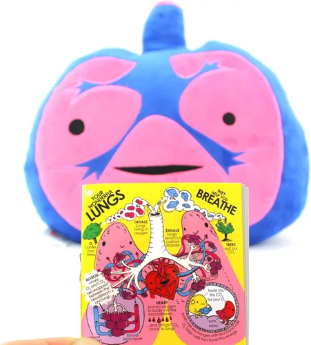 Miniatura 5 de I Heart Guts Peluche de pulmones – Juguete educativo lindo de órgano de 10.5 pulgadas para asma, EPOC y cirugía torácica – Divertido regalo