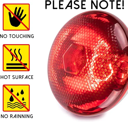 Miniatura 7 de Bombillas de calor de pollo de 250 W, lámpara de calor PAR38 para pollitos, bombilla de calor reflector infrarrojo para calentador de criadera