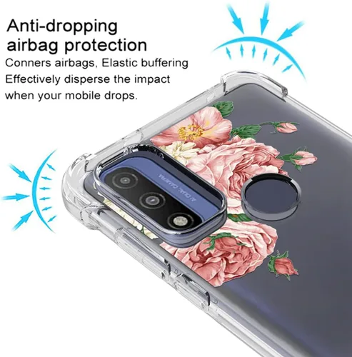 Miniatura 7 de Osophter Funda para teléfono Moto G Pure, funda Moto G Pure para mujeres y niñas, diseño floral con protector de pantalla, absorción de golpes