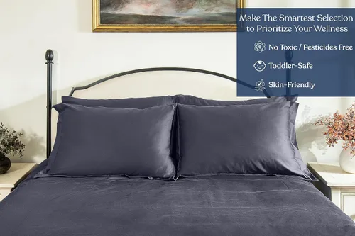 Miniatura 4 de GOTS Certified 100% Organic Cotton Flat Sheet, 400TC Long Staple Cotton, Ultra Soft, Silky, Moisture-Wicking, Smooth & Breathable, Best Sheets for