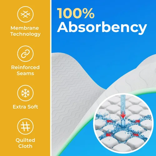 Miniatura 6 de GREEN LIFESTYLE Almohadillas absorbentes lavables – Almohadillas impermeables reutilizables para niños, personas mayores y adultos – Ideal