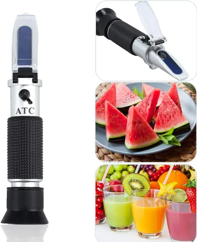 Miniatura 3 de 0-32% Brix Refractómetro para medir el contenido de azúcar y fluidos de trabajo del metal con ATC diseñado para emulsiones de azúcar de frutas