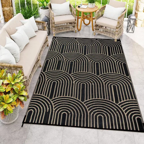 Miniatura 45 de Anidaroel Alfombras de exterior de 6 x 9 pies para patios, impermeables, reversibles, de plástico tropical, alfombra de campamento, alfombra grande