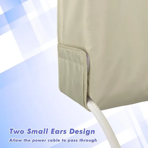 Miniatura 5 de Cubierta impermeable y aislada para aire acondicionado interior para unidad de AC de ventana, 28''An. x 20''Al. x 3.5''Diá. - Beige