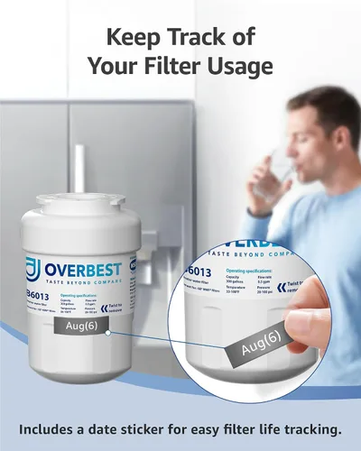 Miniatura 7 de Overbest OB6013 Reemplazo para GE® MWF®, SmartWater® MWFP, MWFA, GWF, MWFAP, HDX FMG-1, WFC1201, HWF, GSE25GSHECSS, 9991, RWF1060, 197D6321P006