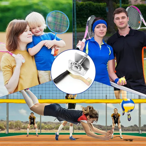 Miniatura 7 de Tensor de manivela, dispositivo tensor de manivela para voleibol al aire libre, bádminton y red de poste de tenis
