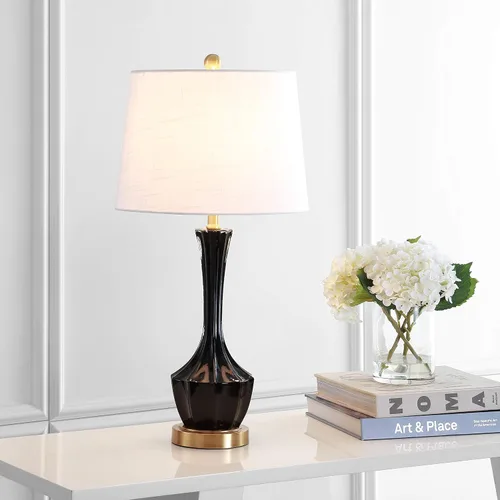 Miniatura 2 de SAFAVIEH Lighting Collection Ronan - Lámpara de mesa moderna y contemporánea de 28 pulgadas para dormitorio, sala de estar, oficina, escritorio