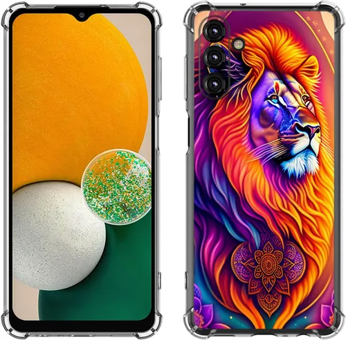 Miniatura 13 de Samsung Galaxy A14 5G - Funda para teléfono celular, diseño de flores de mariposa azul, a prueba de golpes, TPU con bordes elevados, compatible