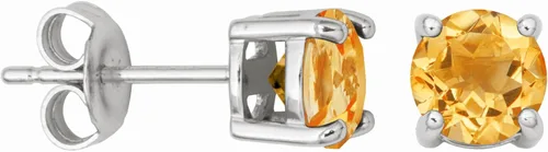 Miniatura 19 de Amazon Essentials Aretes redondos de plata de ley con piedra natal (anteriormente colección Amazon)