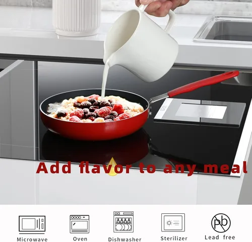 Miniatura 2 de ONTUBE Crema de cerámica, jarra de crema de leche de café de porcelana con asa para el hogar y la cocina, 10 onzas (blanco)
