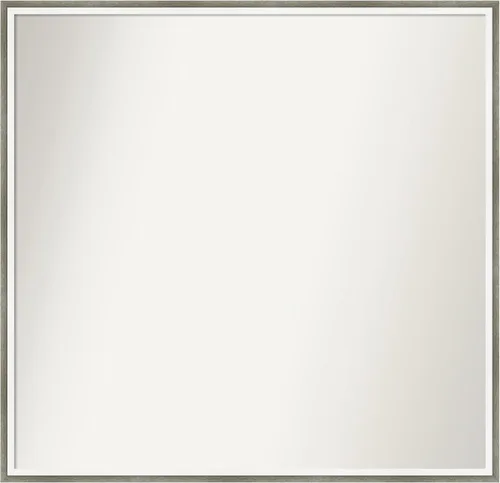 Miniatura 168 de Amanti Art Espejo de baño plateado para sobre el fregadero, 33 x 45 pulgadas, espejo de tocador rectangular blanco plateado y plateado, marco