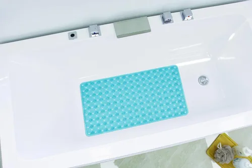 Miniatura 5 de Tapete antideslizante para bañera con ventosas de 15 x 27 pulgadas, tapete de ducha antideslizante para niños, niños pequeños y personas mayores