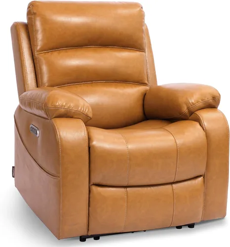 EONIX Power Zero Wall Hugger SXXY003992 - Silla reclinable eléctrica con masaje y calor, puertos de carga USB y USB-C, SXXY003992, color marrón