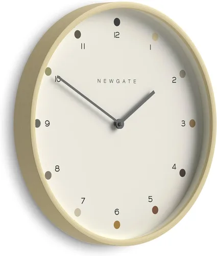 NEWGATE® Mr Clarke - Reloj de pared | Reloj de madera contrachapada grande inspirado en los escandinavos | 15.7 in | Caja de madera pálida con
