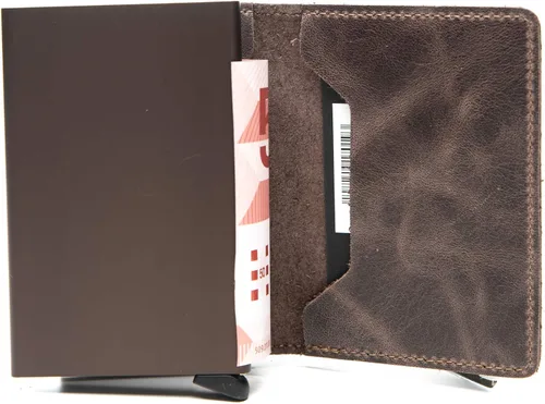 Miniatura 3 de Secrid Cartera delgada para hombre, de cuero auténtico, con RFID, máx. 12 tarjetas