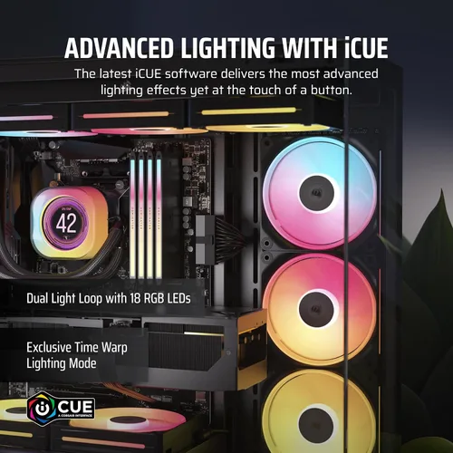 Miniatura 4 de CORSAIR iCUE Link LX120-R RGB Ventilador PWM invertido de 4.72 pulgadas (120 mm) – Ventilador individual – Bajo ruido, rodamiento de cúpula