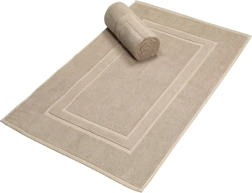 Miniatura 13 de GLAMBURG Paquete de 2 tapetes de baño de algodón prémium de 20 x 32 pulgadas, 100% algodón hilado en anillo, calidad de hotel y spa, 21.16 oz/m²