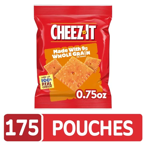 Miniatura 5 de Cheez-It Galletas de queso, galletas horneadas, aperitivos para el almuerzo, originales (6 bolsas)