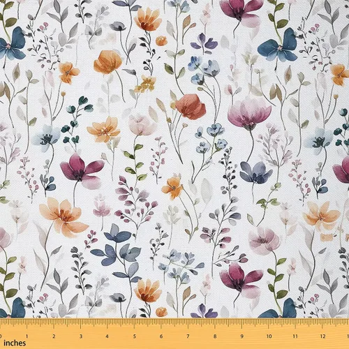 Miniatura 11 de Feelyou The Yard - Tela de flores Groovy de 1 yarda para niños de los años 70, diseño de flores hippie Groovy, tela bohemia para tapicería