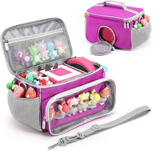 Miniatura 8 de PISOSN Estuche de transporte portátil compatible con el juego de iniciación de Toniebox y figuras de Tonies, bolsa de transporte de juguetes Azul