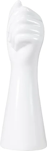 Miniatura 6 de Jarrón de mano de cerámica de cuerpo humano, con forma de brazo, pequeño jarrón moderno estético decorativo de cerámica blanca para decoración