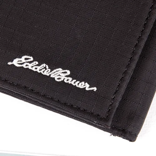 Miniatura 3 de Eddie Bauer Men's Fabric Trifold Wallet Money Clip RFID Protection ID Window Genuine Leather EDC