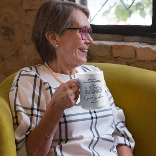 Miniatura 4 de Vivulla68 Taza de café con texto en inglés «Great Grandma – Regalos para la nueva abuela, taza de anuncio de embarazo 2026, «You're Going to Be