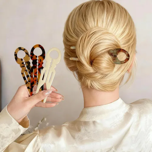 Miniatura 4 de 4 horquillas francesas de prestigio para mujer, accesorios para el cabello con diseño dentado antideslizante, ángulo curvado para un mejor ajuste