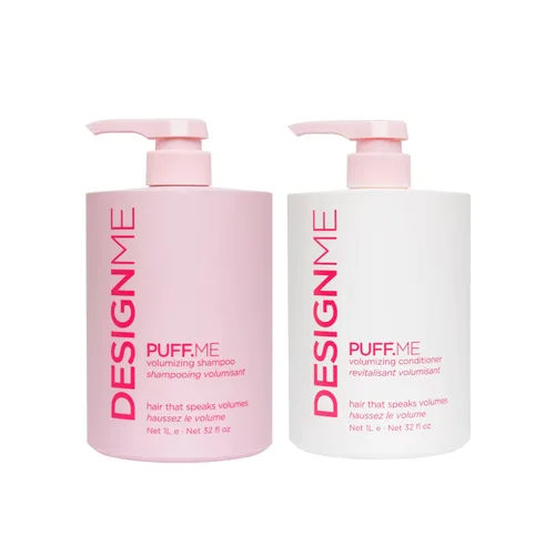 Design.Me PUFF.ME - Paquete de champú y acondicionador de volumen para el cabello, champú y acondicionador de color sin parabenos ni sulfatos