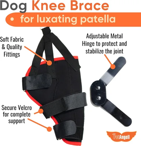 Miniatura 4 de Rodillera para perro con arnés – Soporte premium para lesiones de ligamento cruzado anterior, lesiones en las piernas traseras, rótula luxante