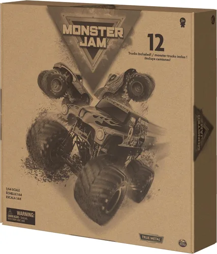 Miniatura 7 de Monster Jam, pack oficial de 12 camiones monstruo fundidos a presión a escala 1:64 para niños y niñas, juguetes para niños de 4-6 años en adelante