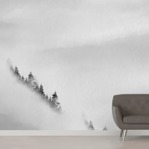 Miniatura 11 de SIGNWIN Adhesivo mural removible para pared, acuarela, pastel, tormenta, nube, lago, pantano, naturaleza, desierto, bellas artes, duotono, paisaje
