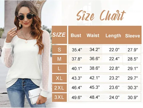 Miniatura 5 de WIHOLL Blouse Tops for Women Loose Fit Long Sleeve Shirts Square Neck Tops