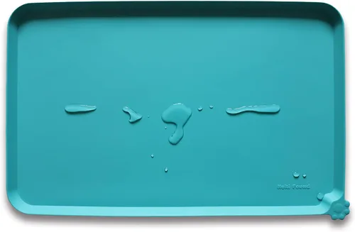 Miniatura 16 de Hoki Found - Bandeja de silicona para comederos de perros y gatos, tapetes impermeables para comida y agua, color cedro oscuro