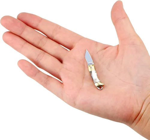 Miniatura 10 de Cuchillo de bolsillo en miniatura Miniature Gadgets, Eastern Delights EDC herramienta de corte con cuchilla multifunción ultra más pequeña