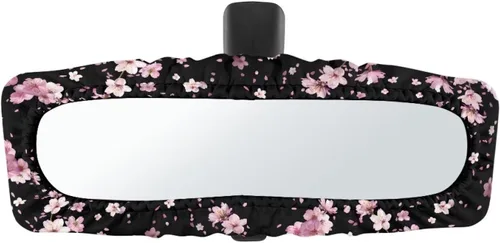 Miniatura 36 de Funda para espejo retrovisor de automóvil con estampado de vaca negro, protector de espejo retrovisor automático elástico